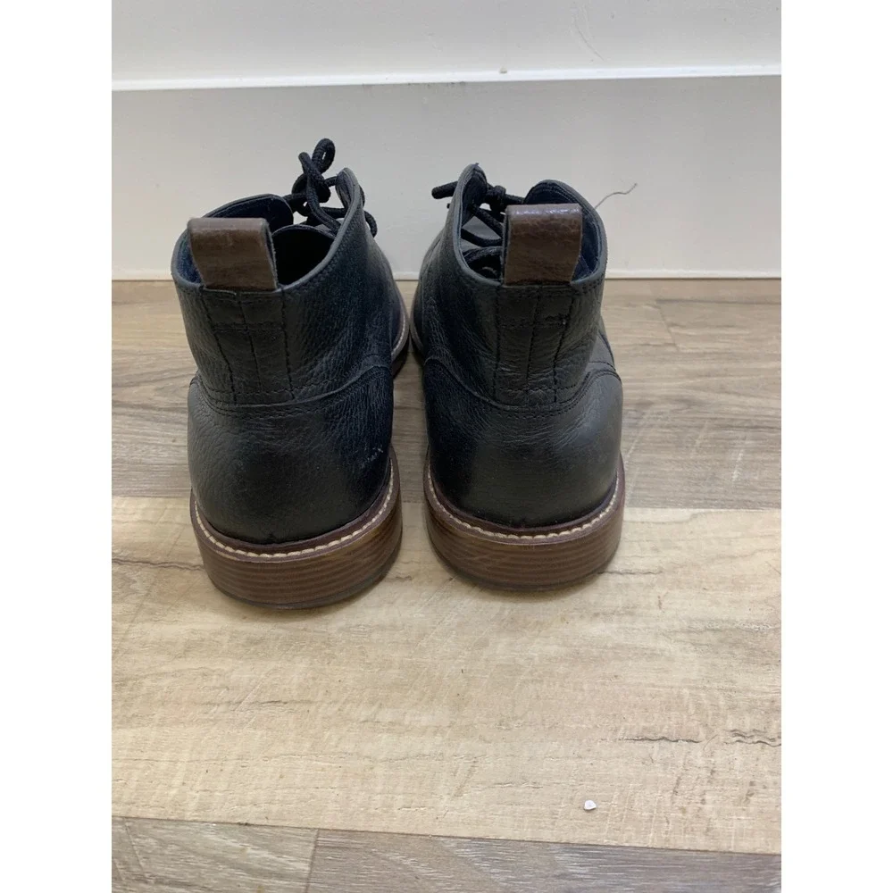 Cole Haan Grand.OS Chukka Boots Black Leather Quiet Luxury Classic Mens